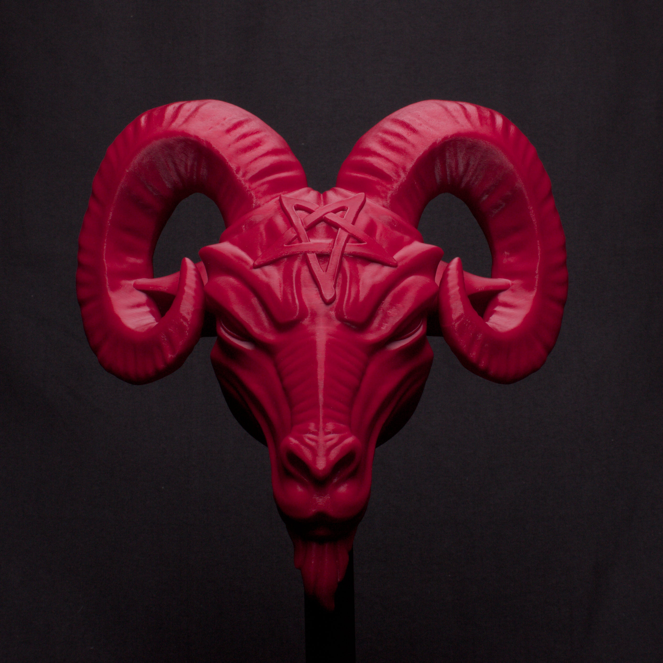 Wall-mounted Baphy head and hands