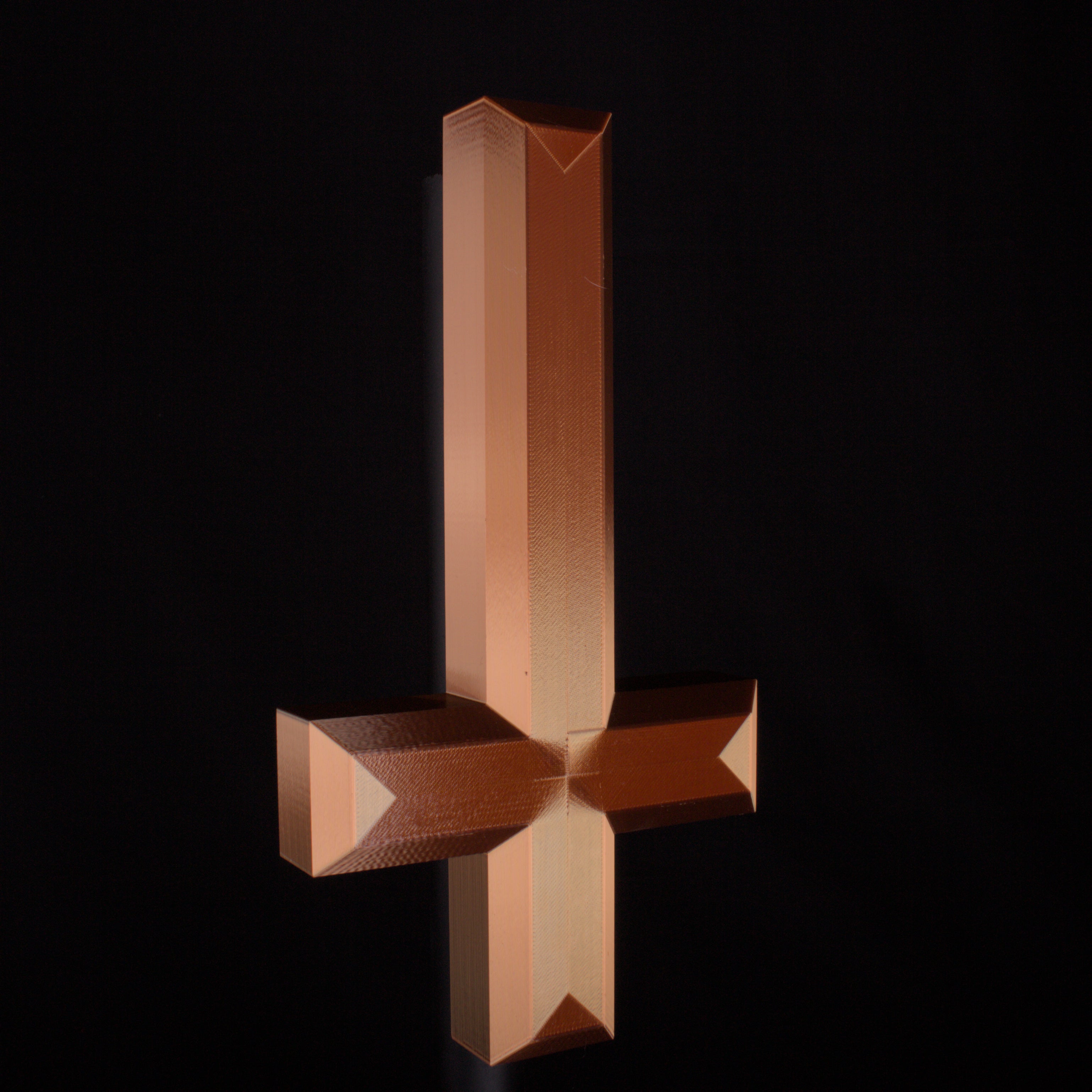 Wall Mounted Inverted Cross – Prints of Darkness
