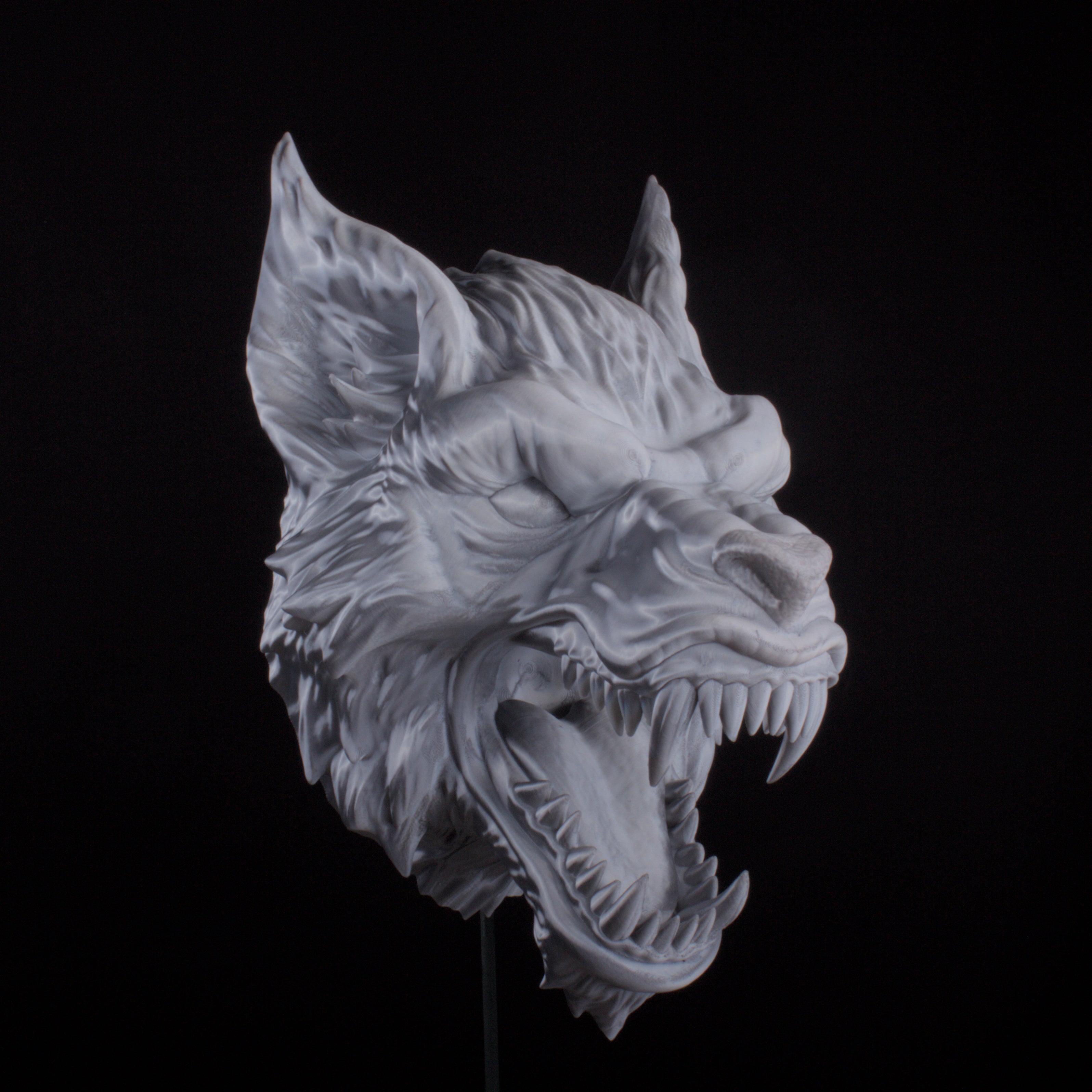 Wall Mounted Werewolf head and hands