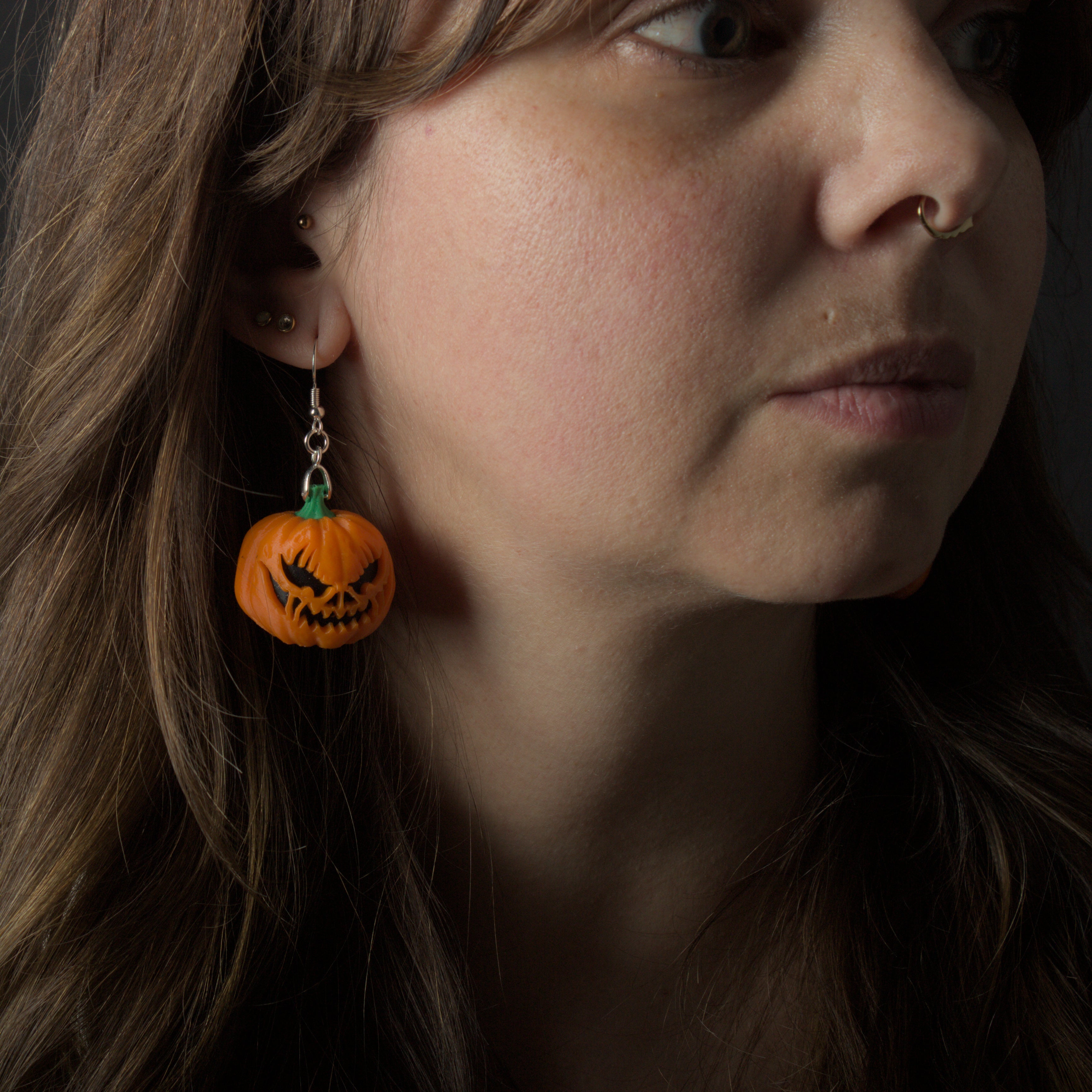🎃💀PJ head earrings! Unique Pumpkin Earrings for the ghouls who get it.