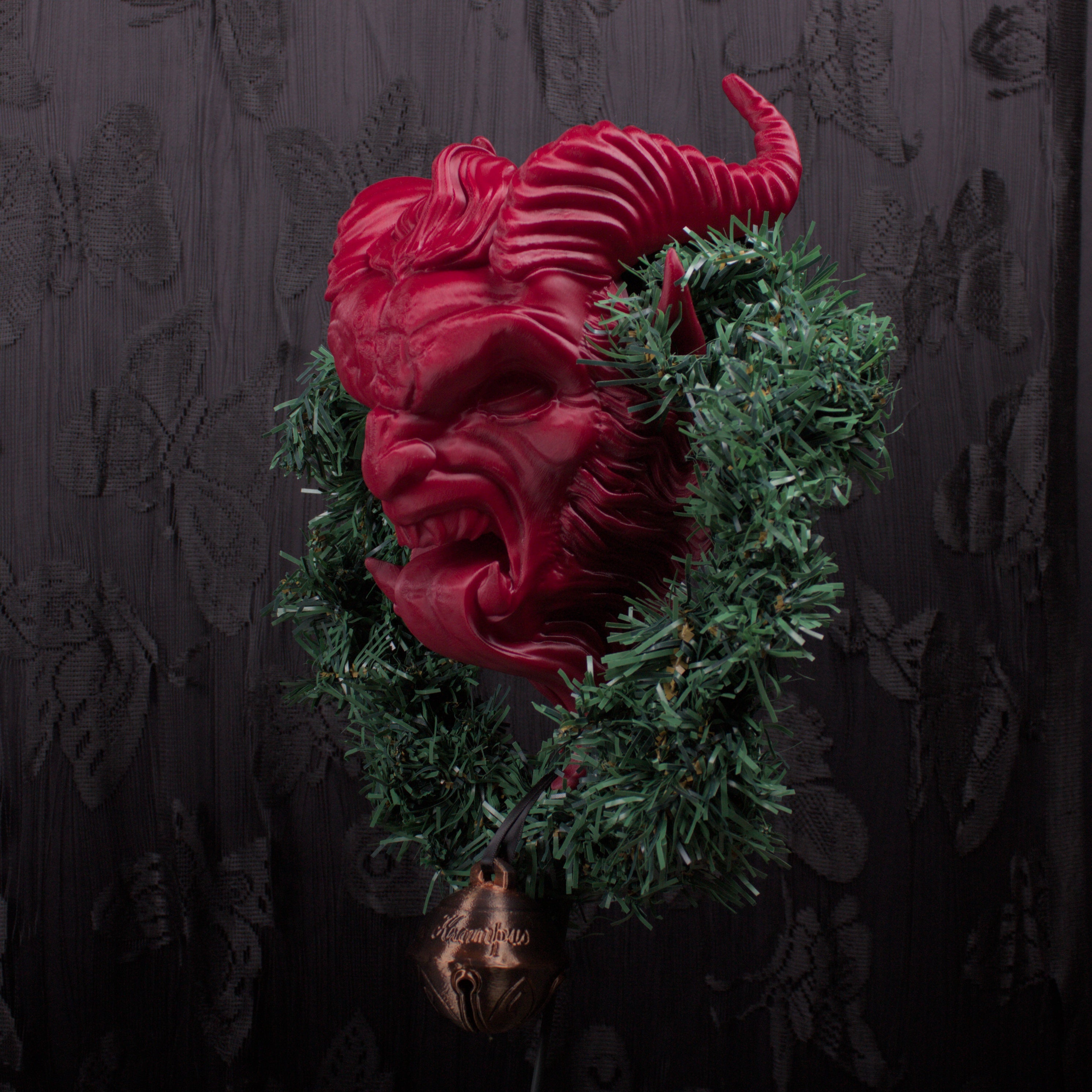 Wall Mounted Krampus Head – Unleash the dark side of the holidays