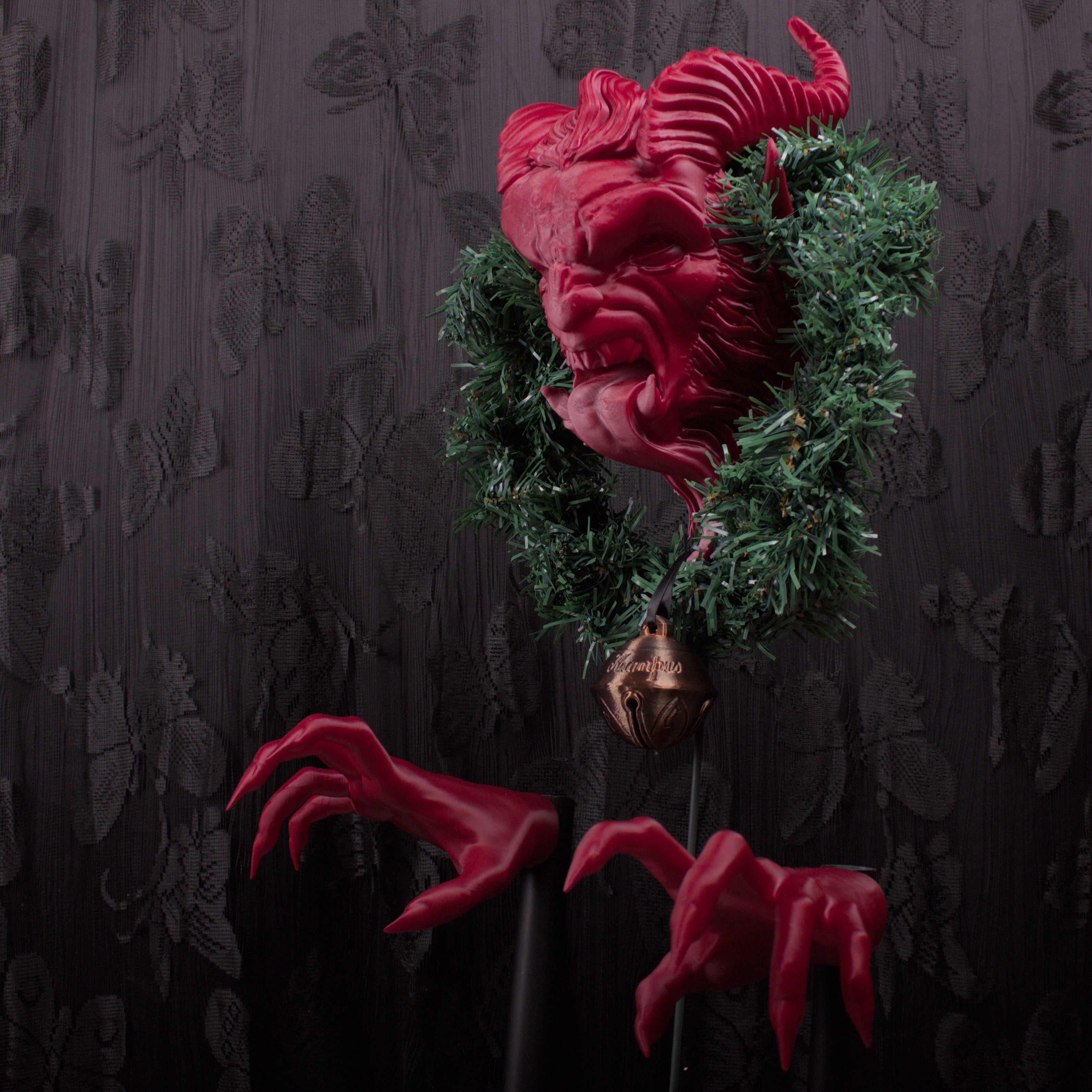 Wall Mounted Krampus Head – Unleash the dark side of the holidays