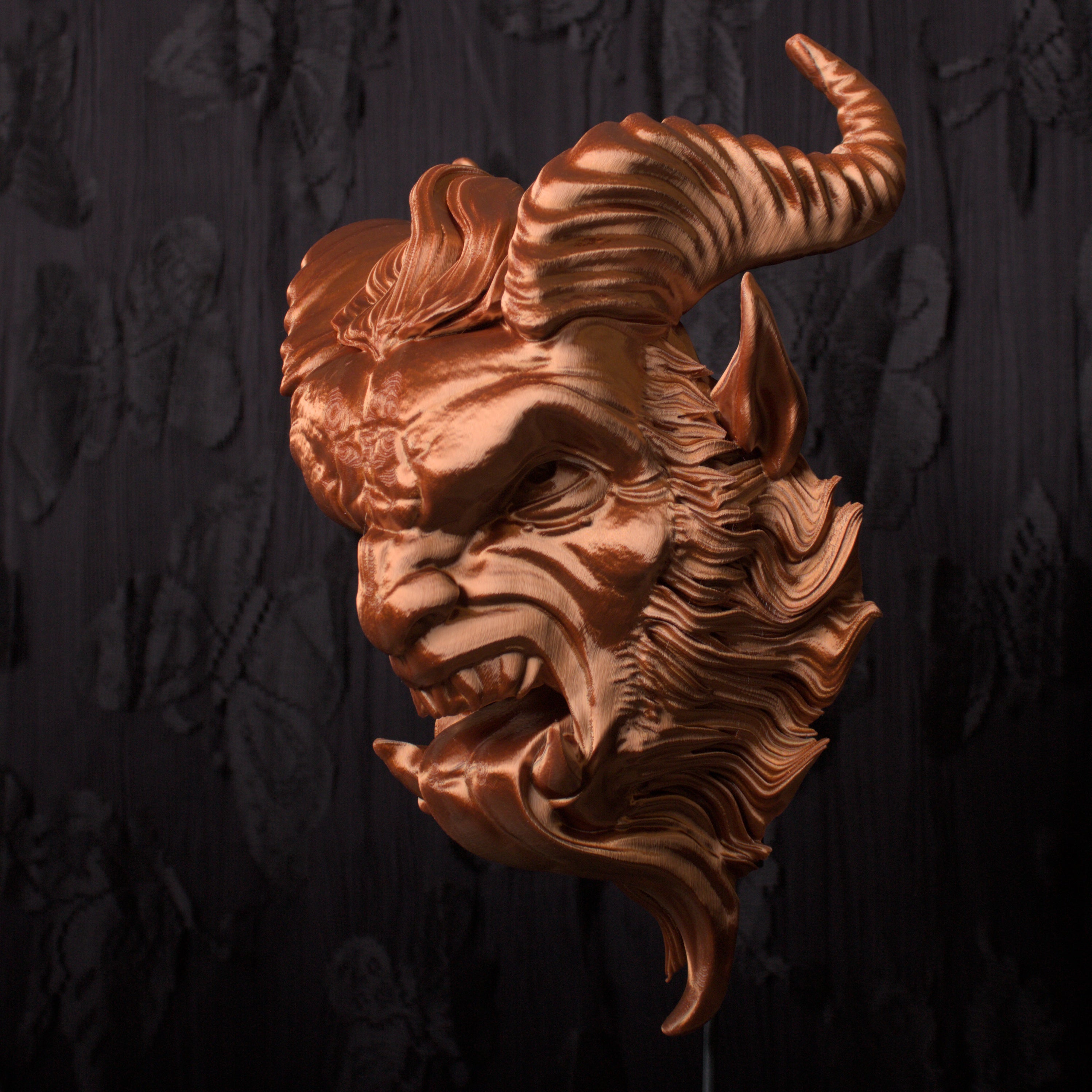 Wall Mounted Krampus Head – Unleash the dark side of the holidays
