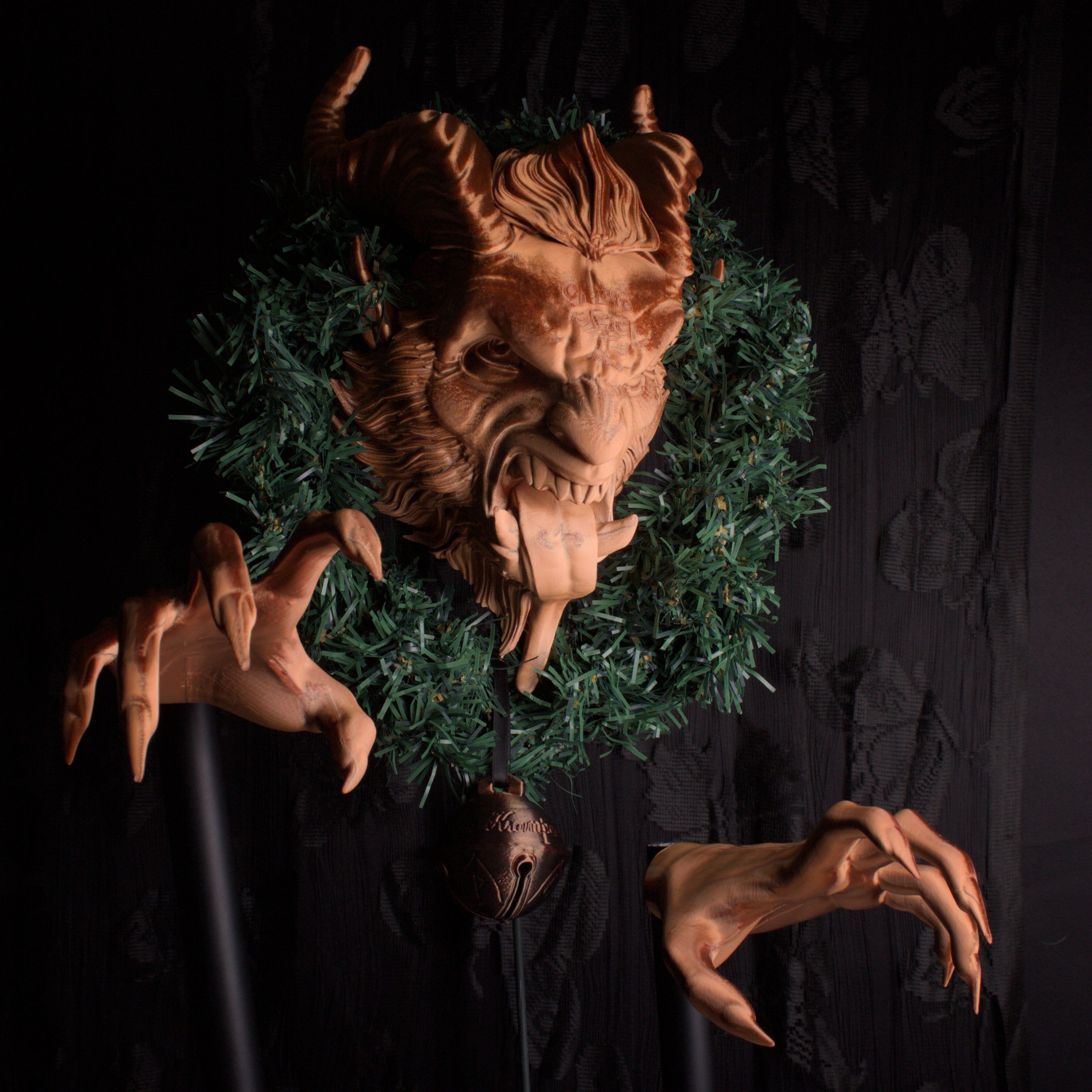 Wall Mounted Krampus Head – Unleash the dark side of the holidays