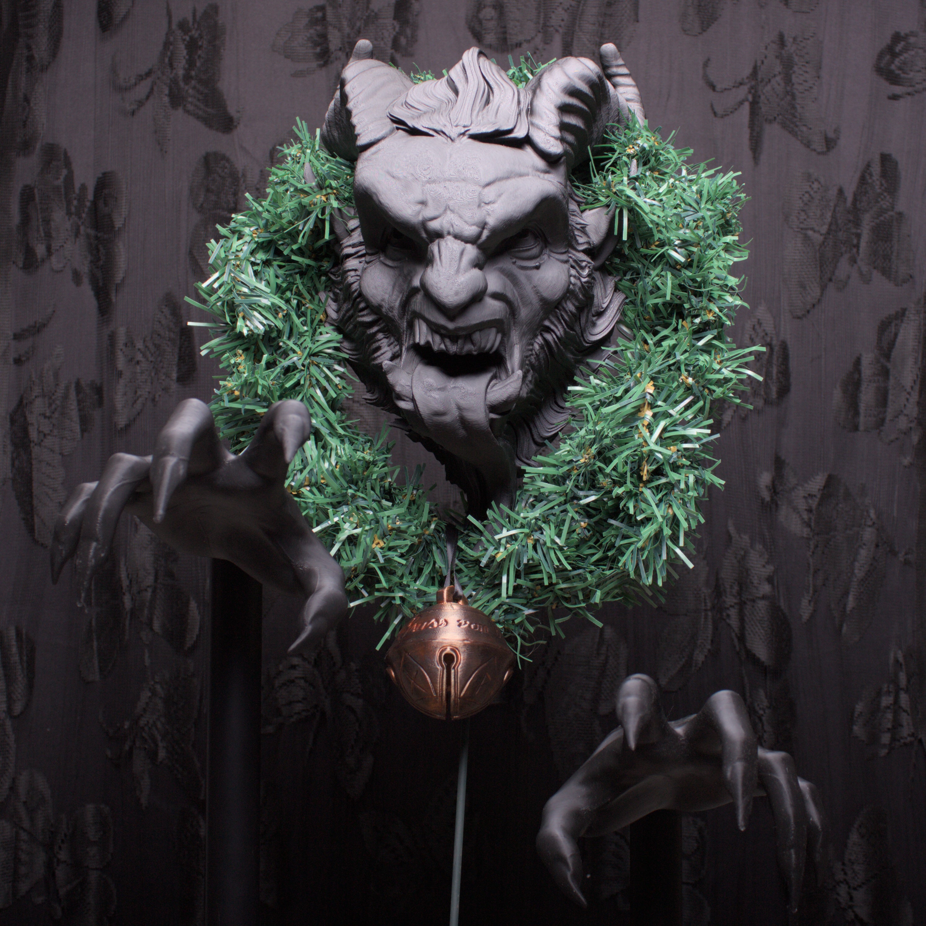 Wall Mounted Krampus Head – Unleash the dark side of the holidays