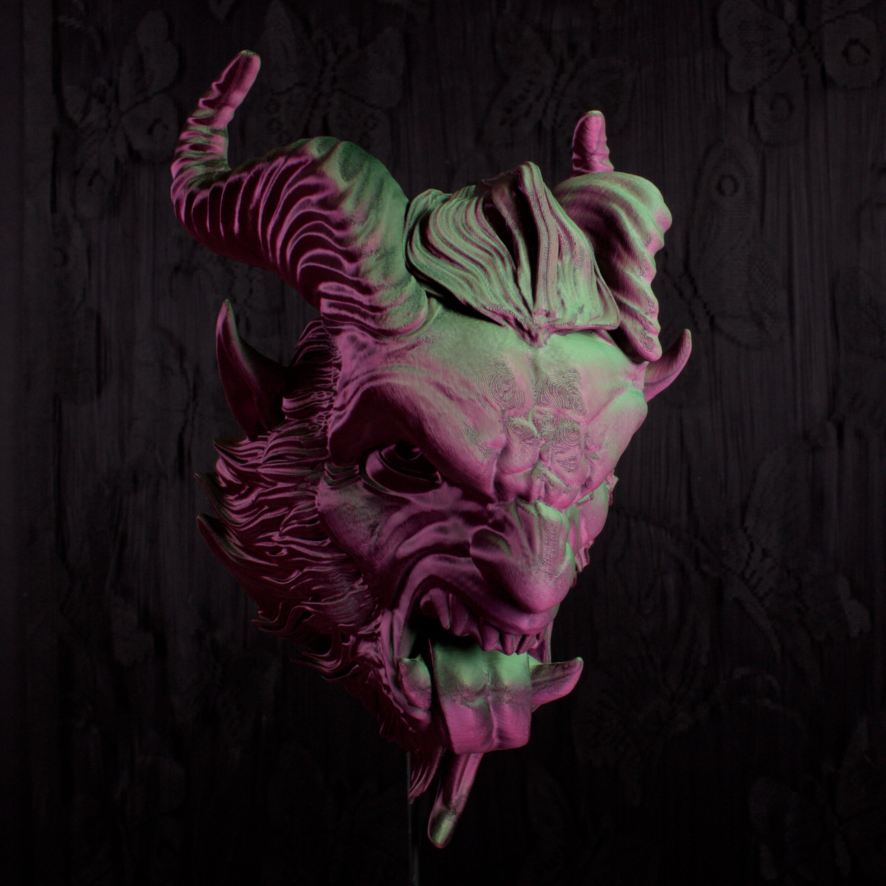 Wall Mounted Krampus Head – Unleash the dark side of the holidays