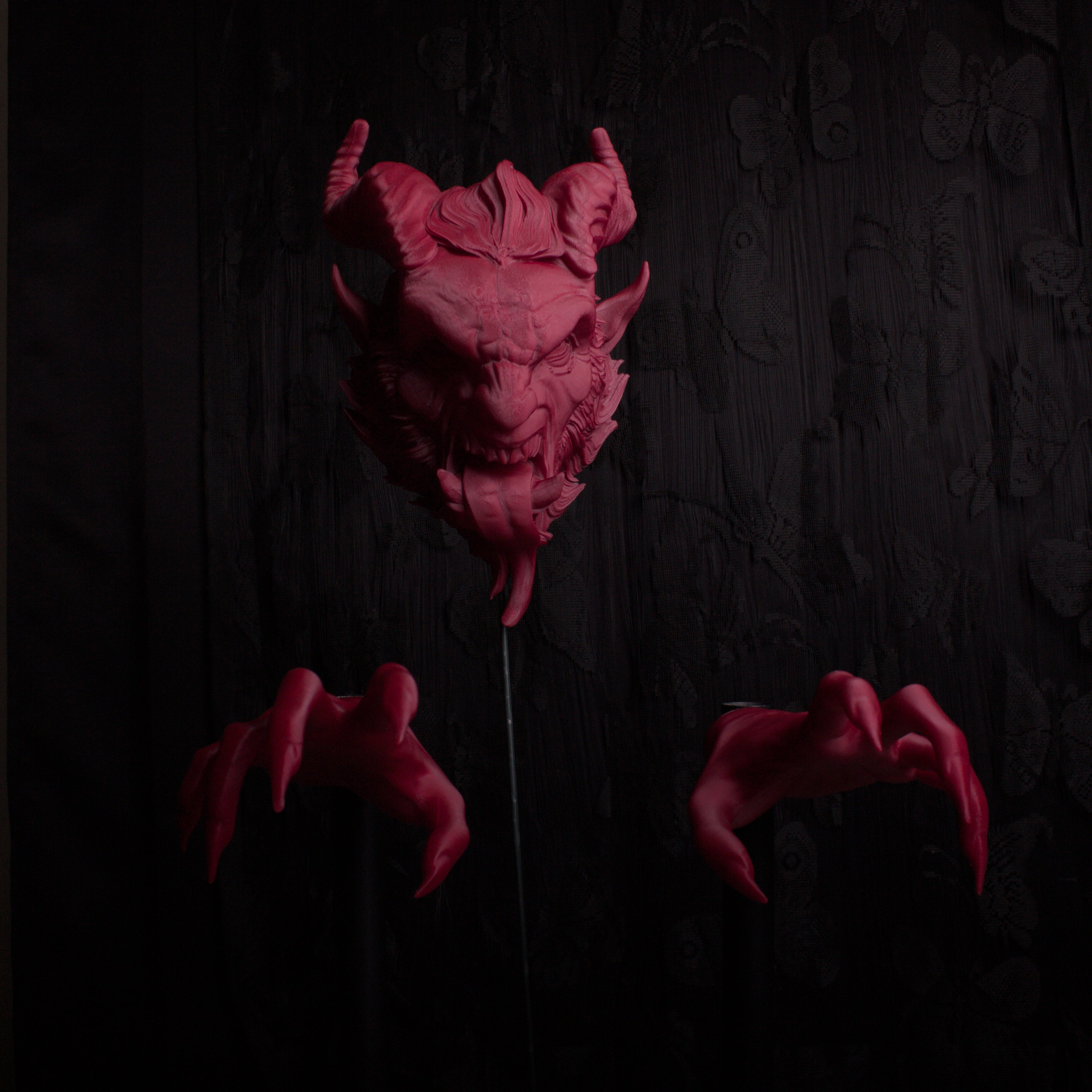 Wall Mounted Krampus Head – Unleash the dark side of the holidays