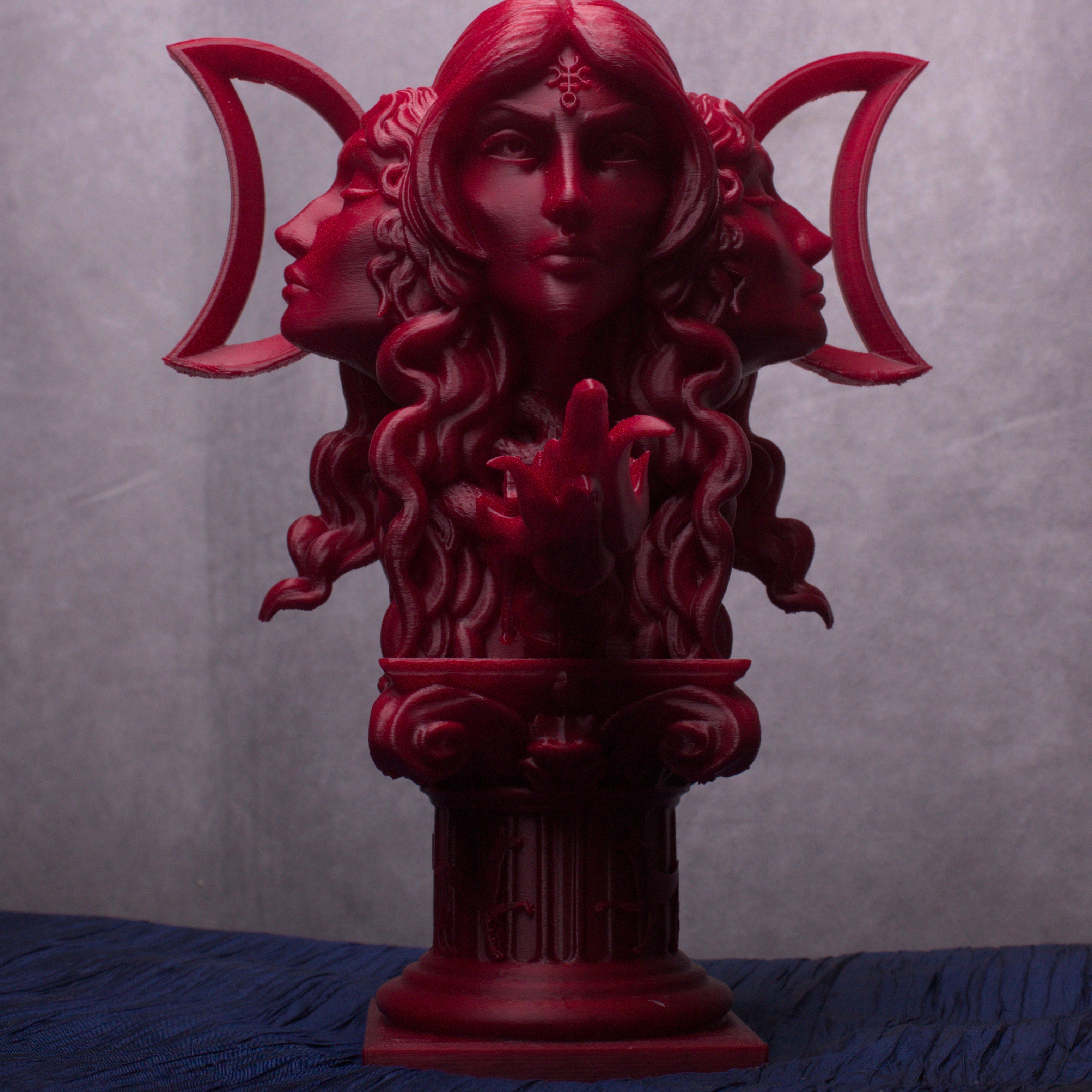 Hecate Bust and Wall Mount - a grounding centerpiece for your altar or sacred corner