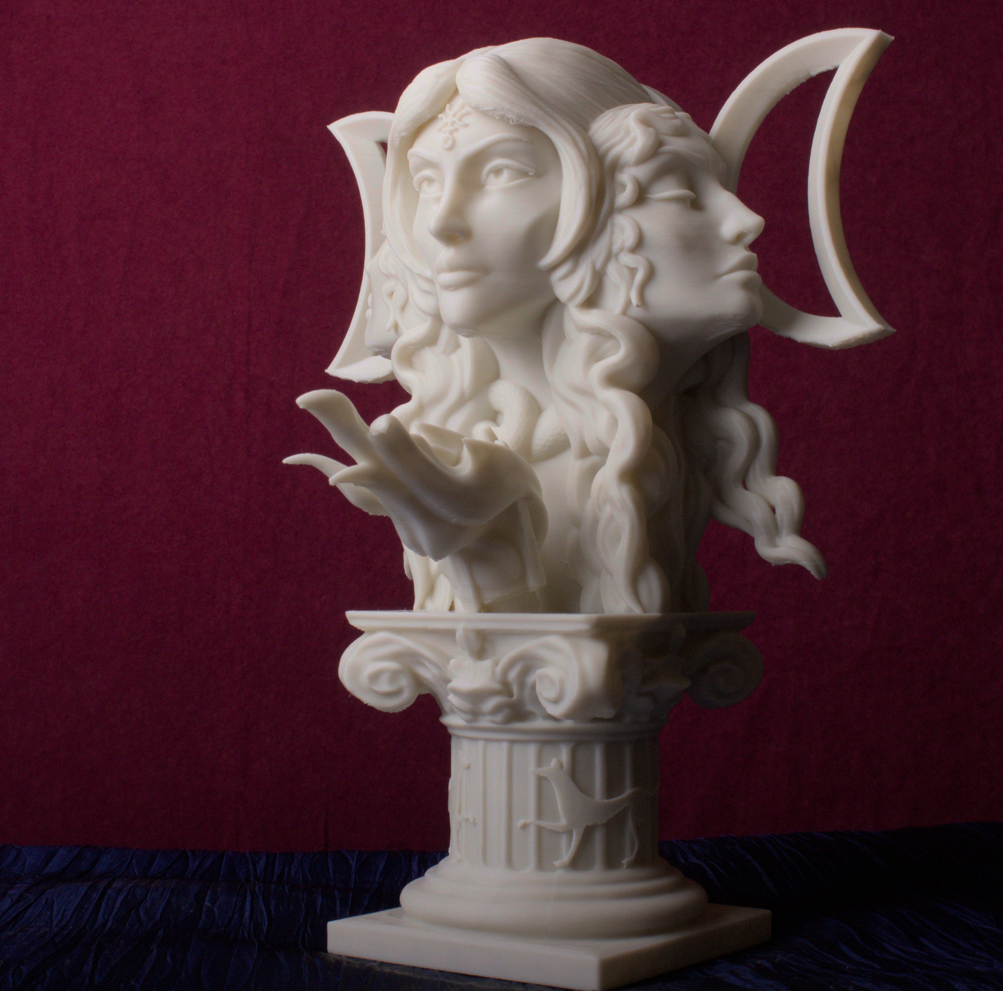 Hecate Bust and Wall Mount - a grounding centerpiece for your altar or sacred corner