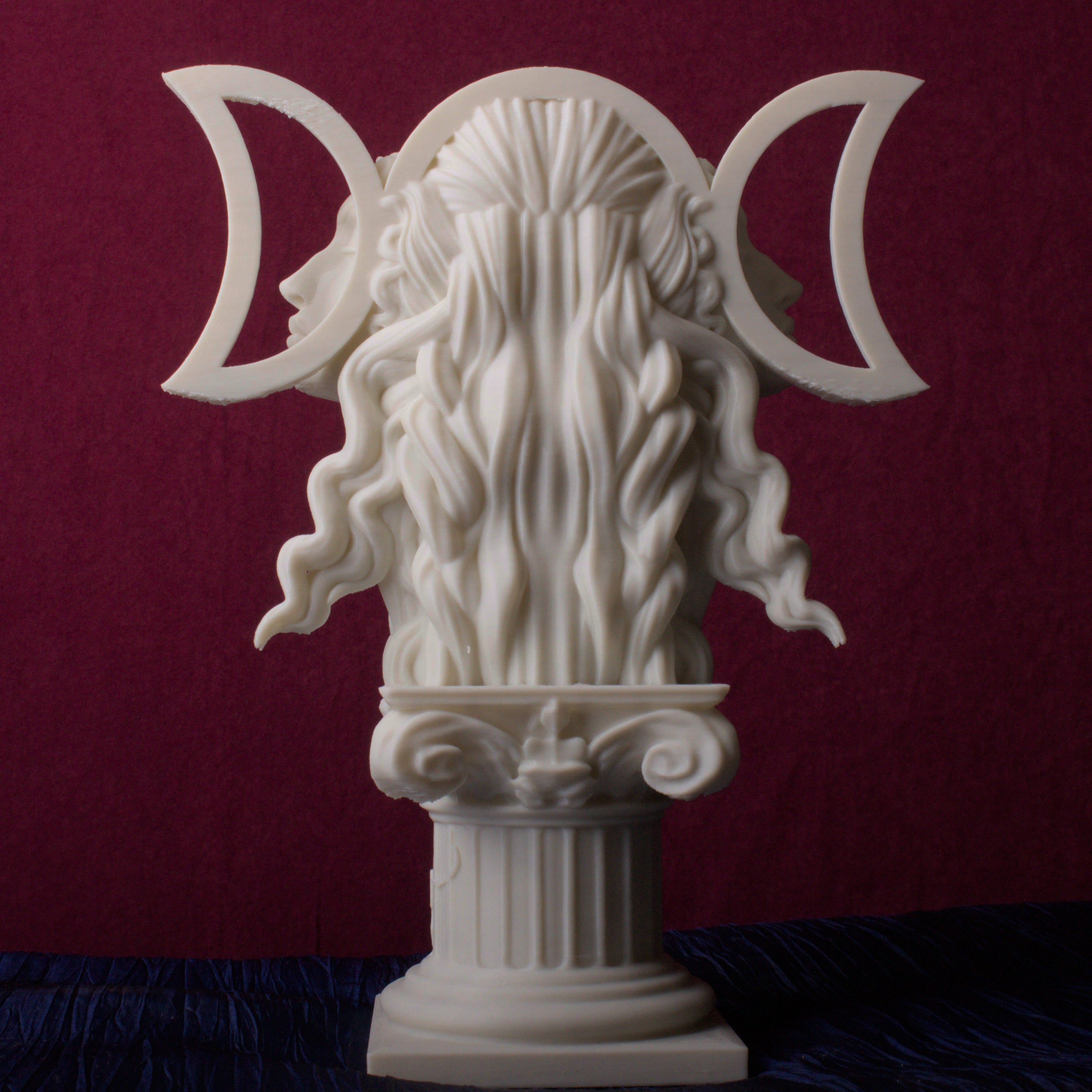 Hecate Bust and Wall Mount - a grounding centerpiece for your altar or sacred corner