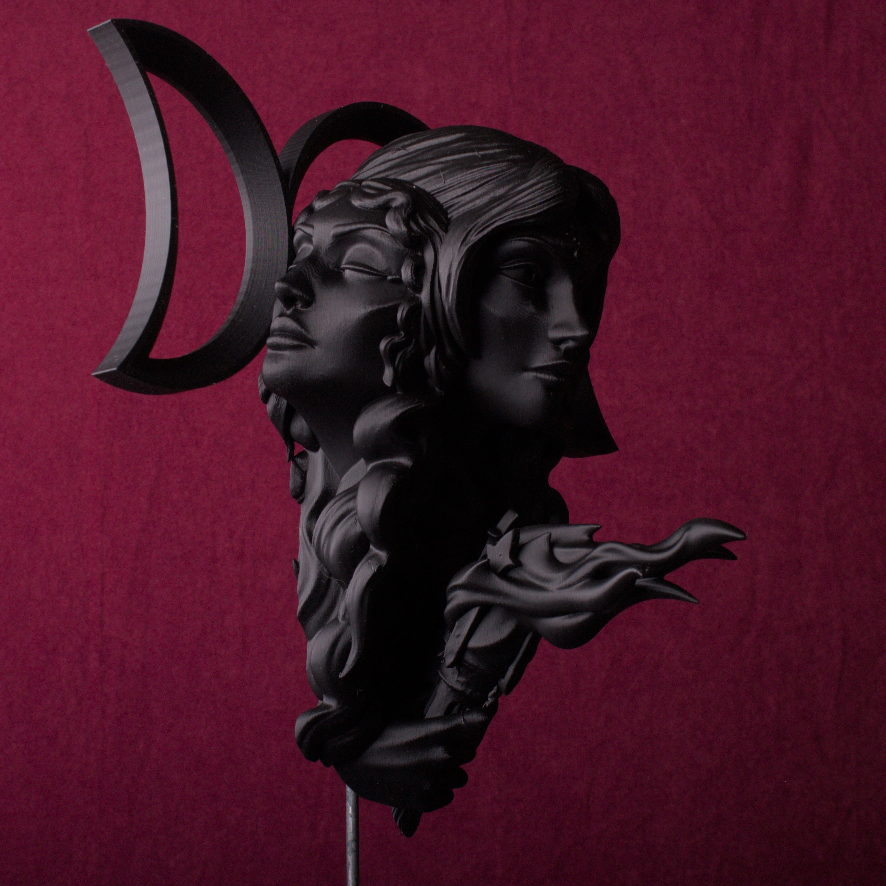 Hecate Bust and Wall Mount - a grounding centerpiece for your altar or sacred corner