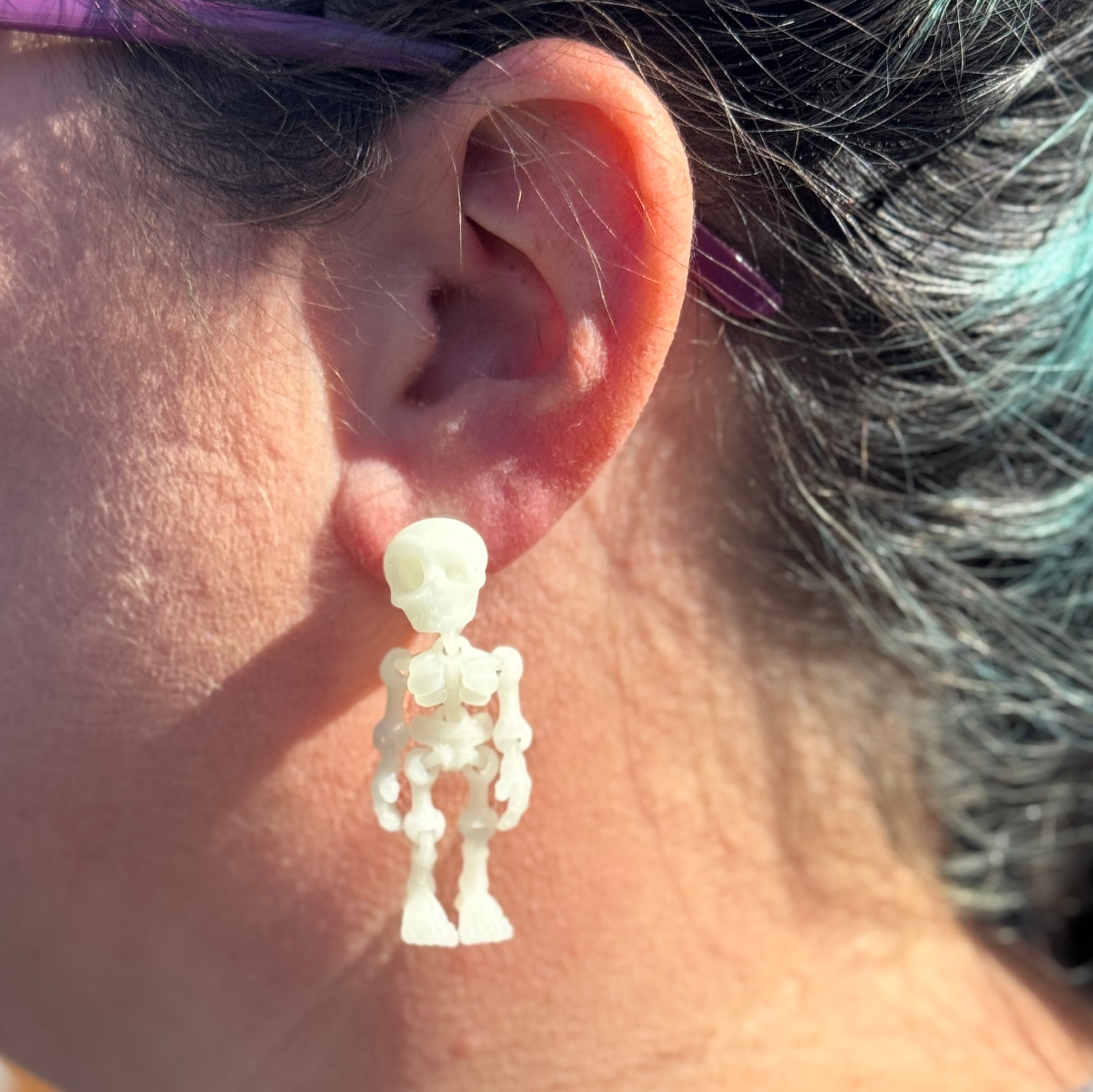 Skeledude Earrings - Hook and Clip-On