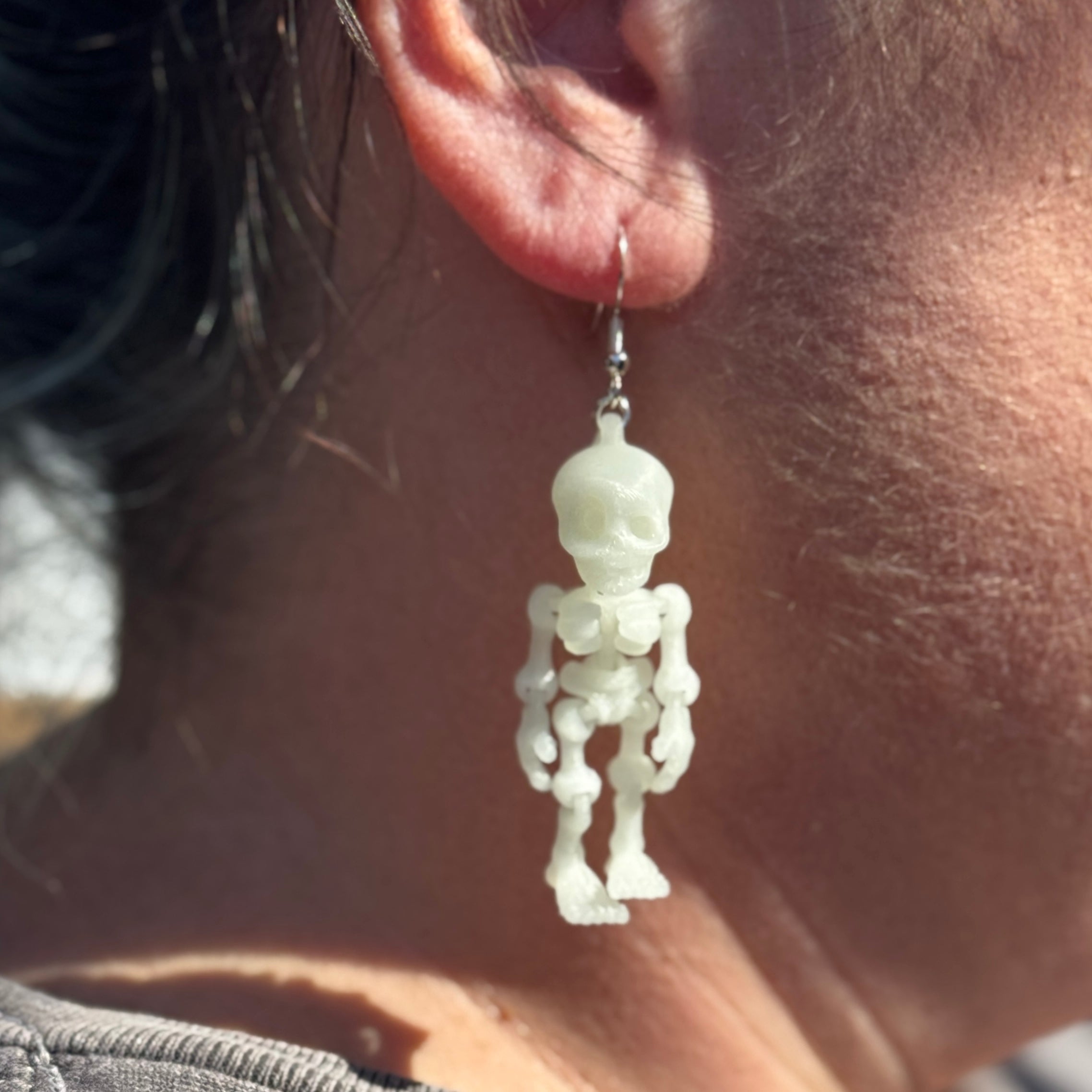 Skeledude Earrings - Hook and Clip-On