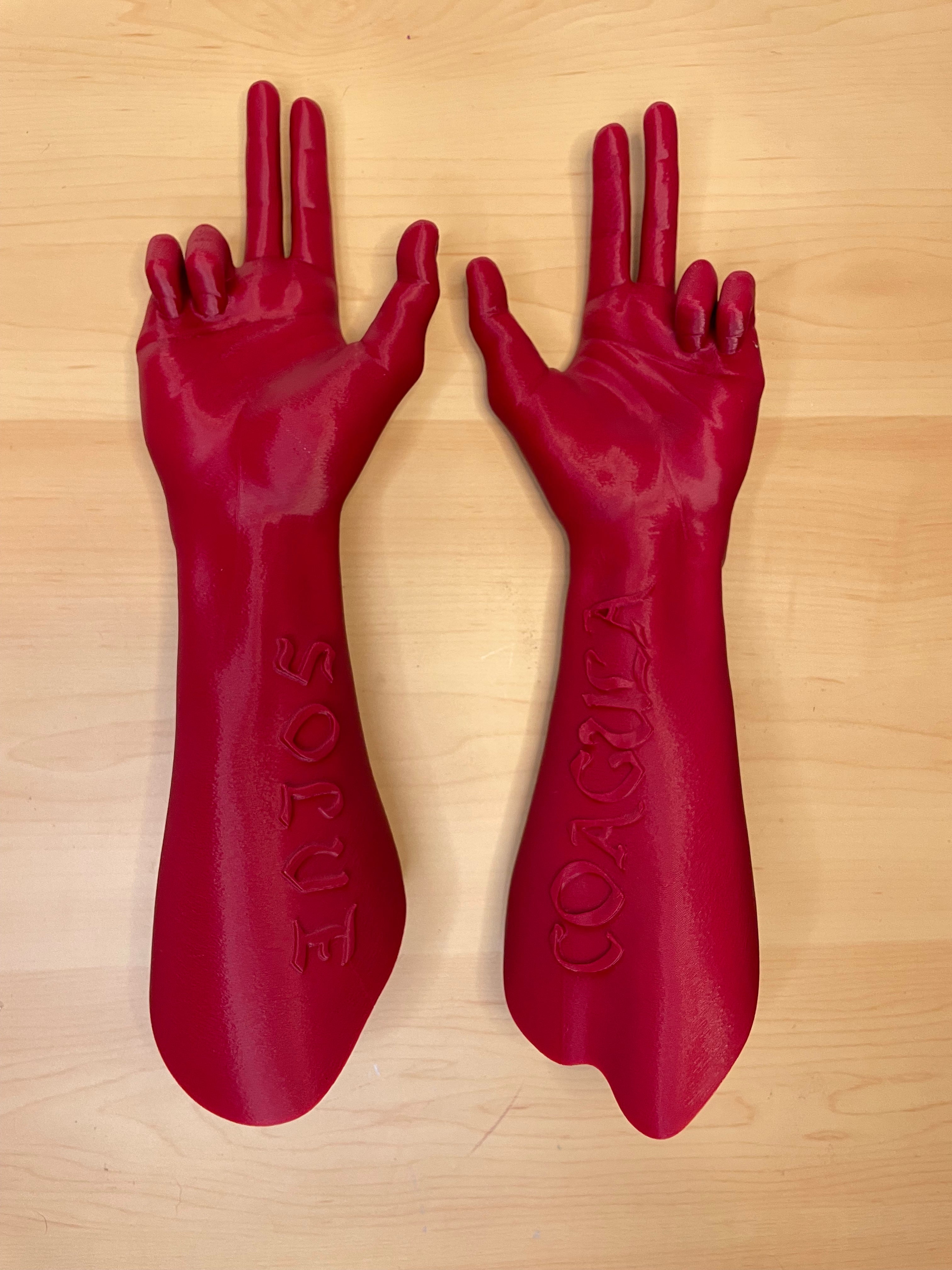 Wall-mounted Baphy head and hands