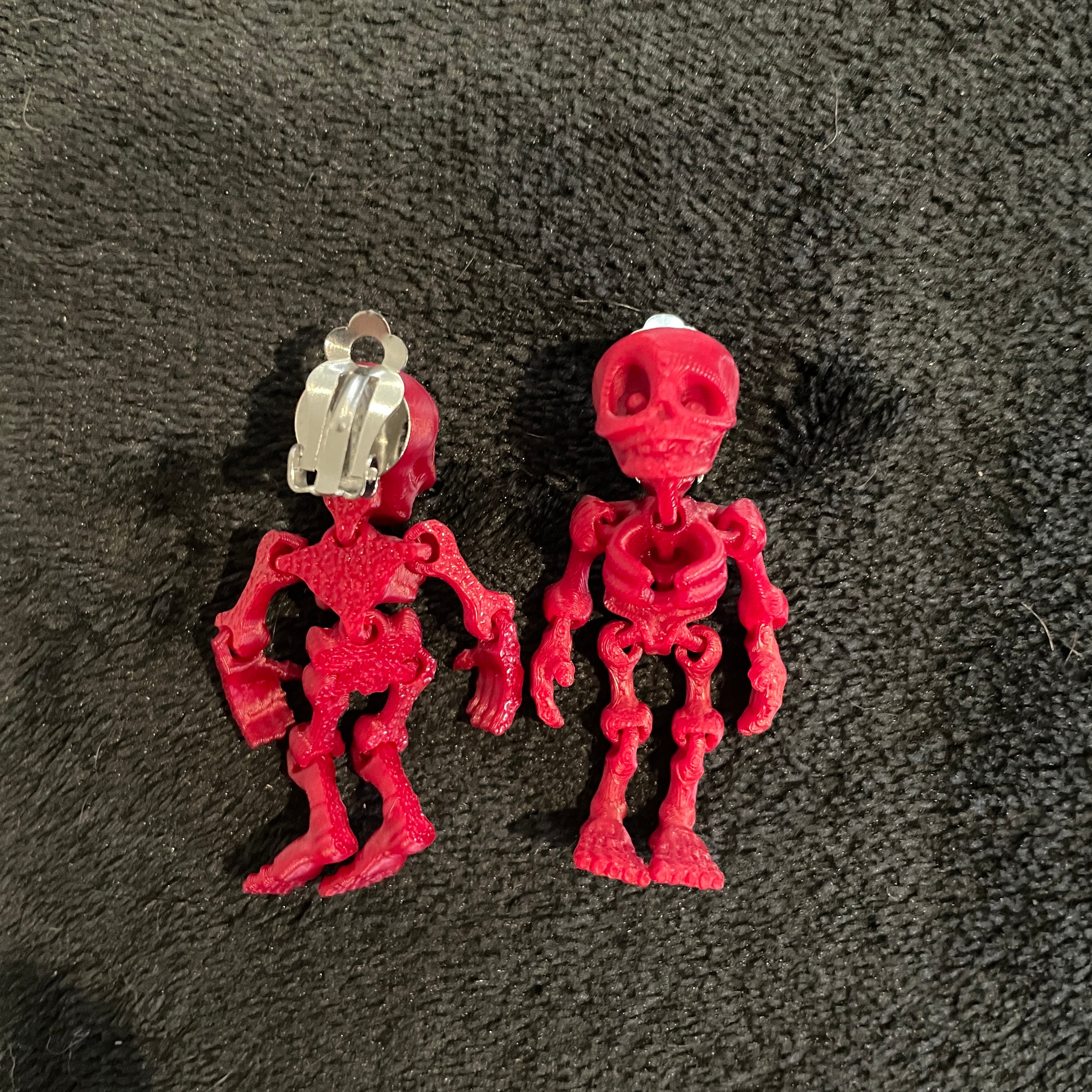 Skeledude Earrings - Hook and Clip-On