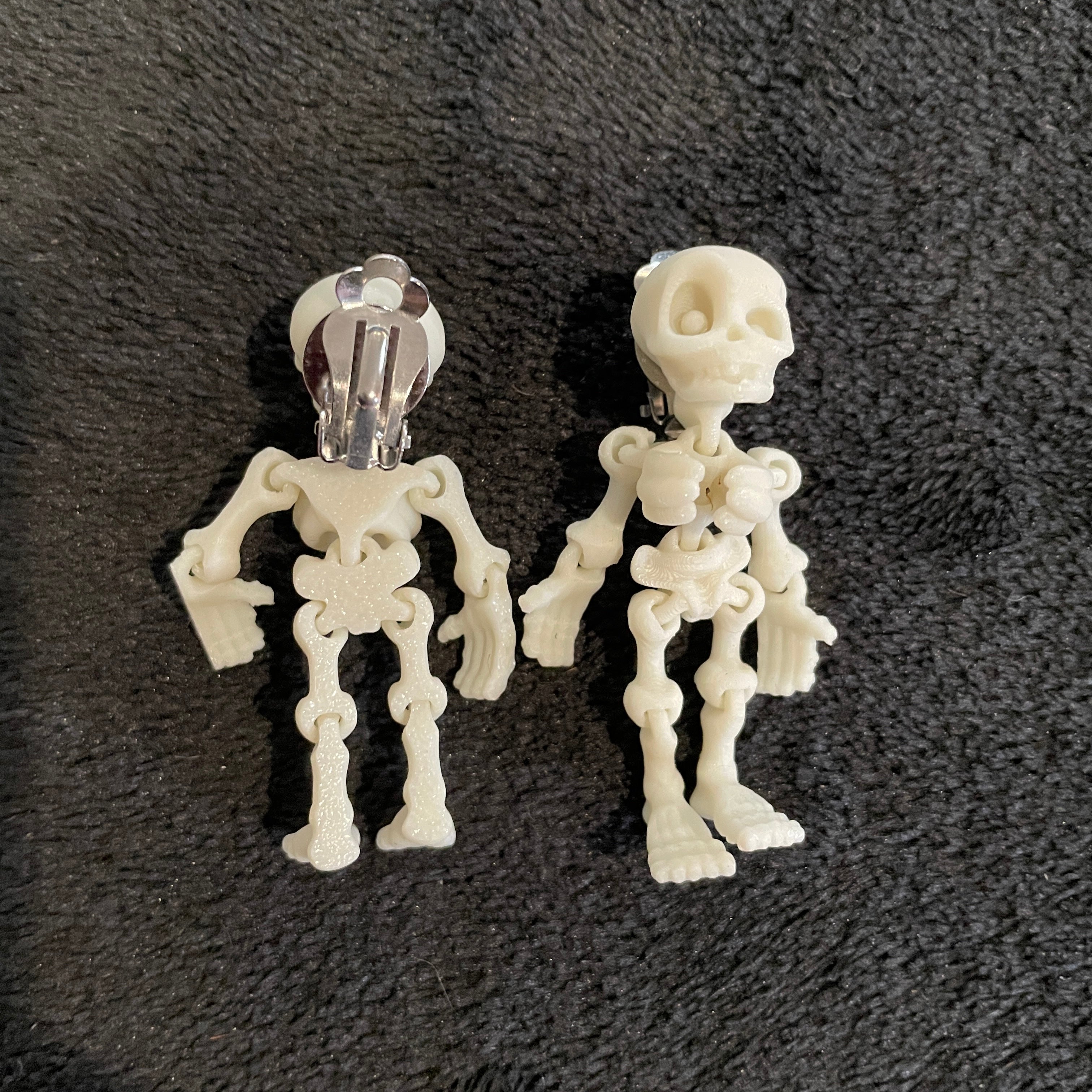 Skeledude Earrings - Hook and Clip-On