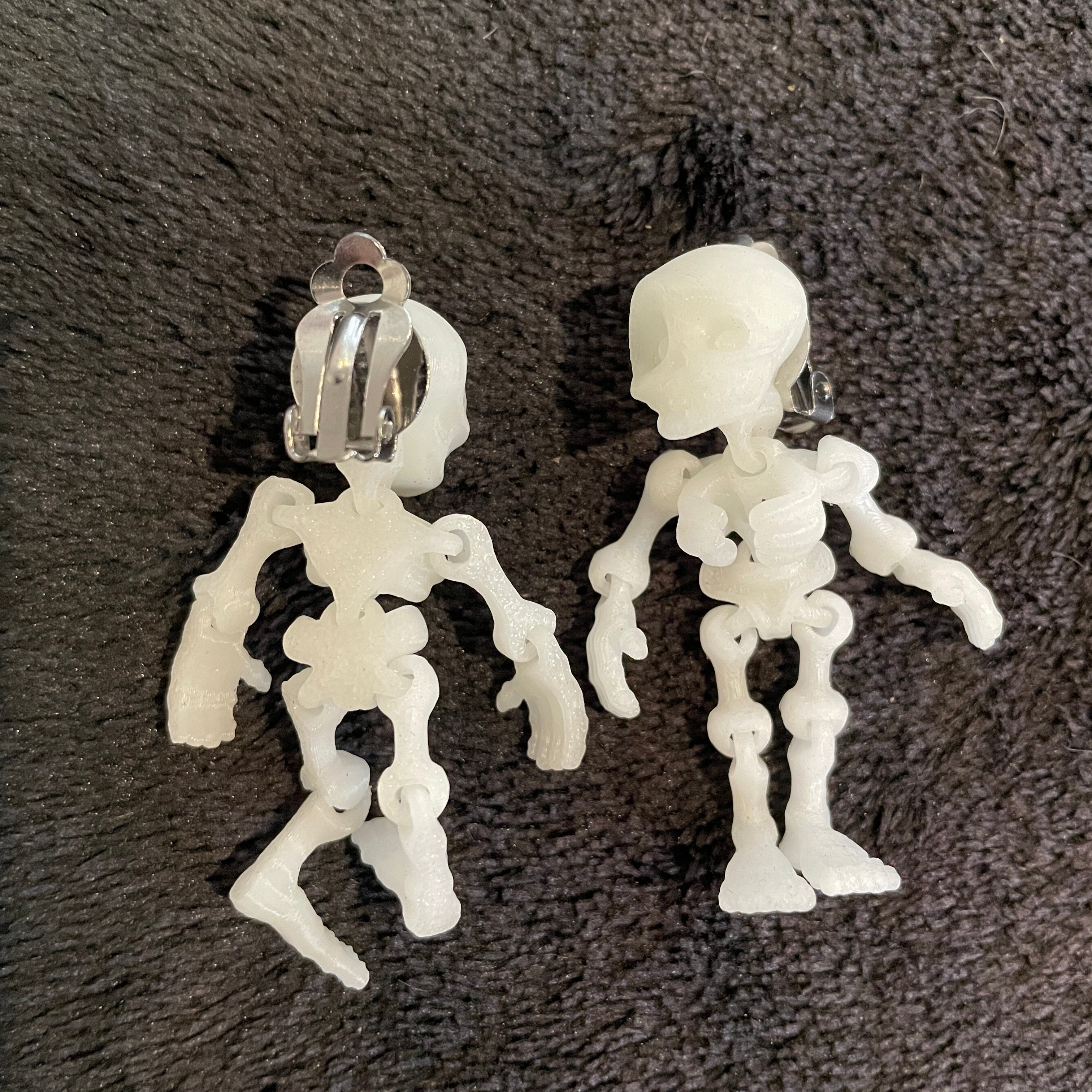 Skeledude Earrings - Hook and Clip-On