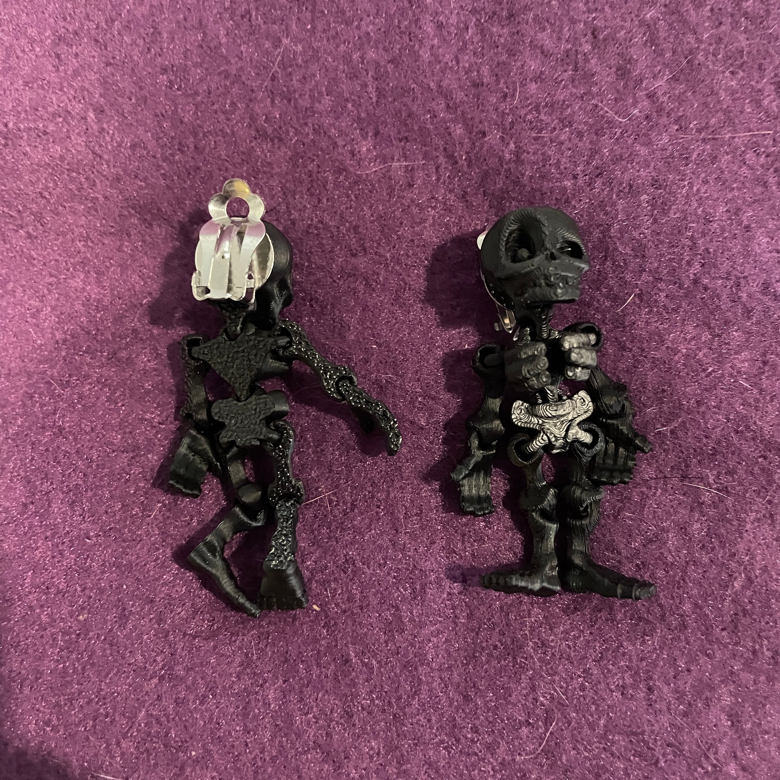 Skeledude Earrings - Hook and Clip-On